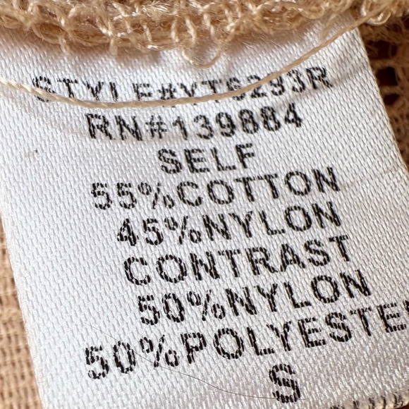 Vintage Lace High-Neck Puff-Sleeve Blouse by Peach Womens S Blush-Pink - Picture 11 of 12